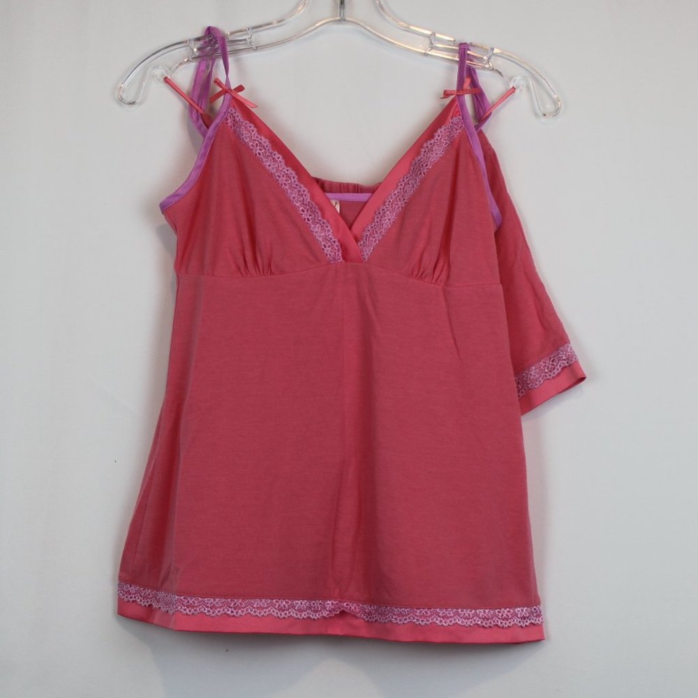 Free w/ Any Purchase- Jezebel Small Pink & Purple Shorts Tank Pajama Set